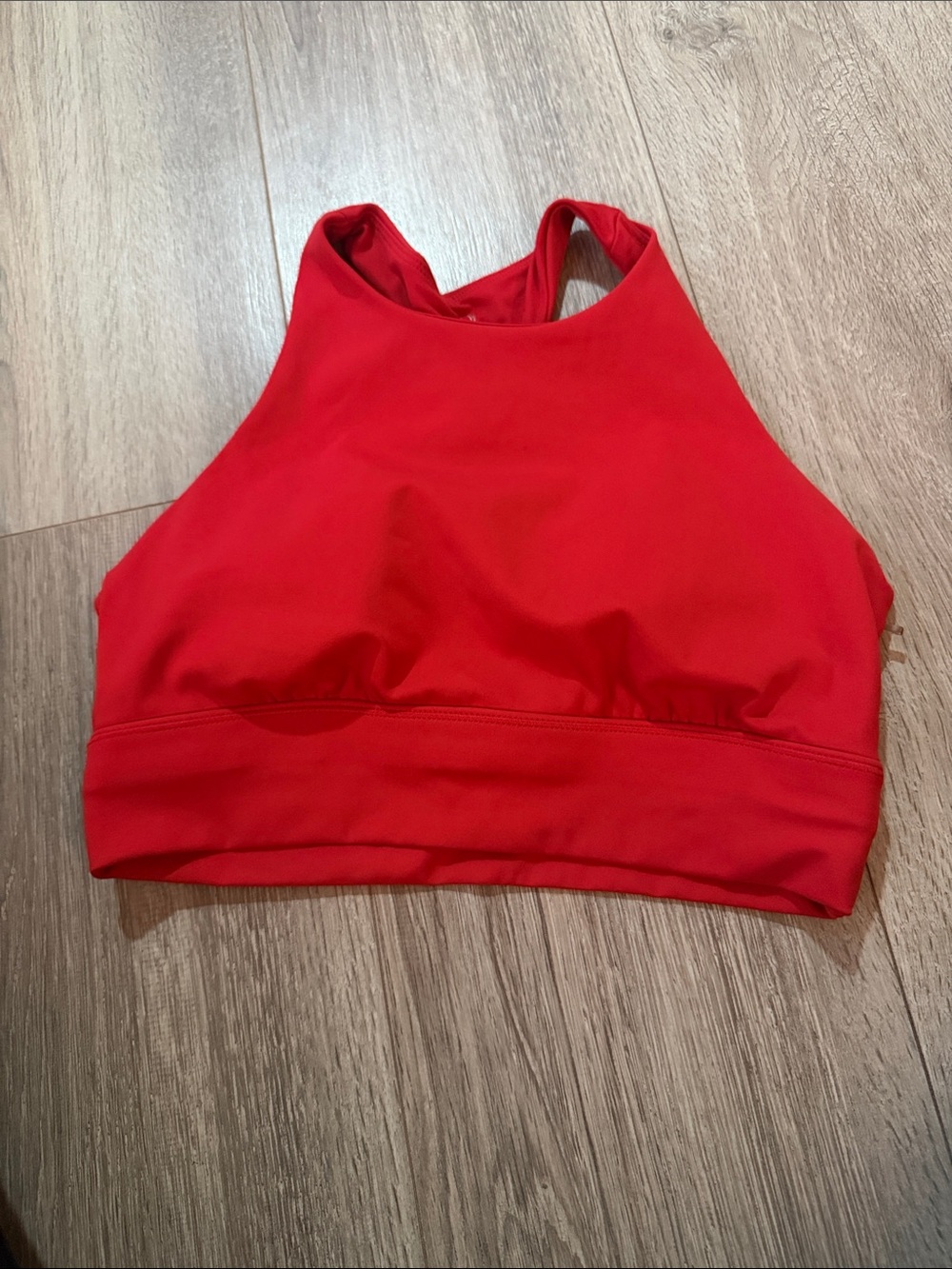 Red High Neck Sports Bra spyder